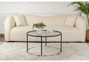 Aurum Black dohányzóasztal sötét üveggel, 80 cm