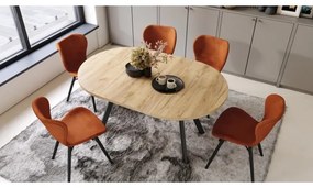 ARTUR étkezőasztal, craft tölgy/fekete