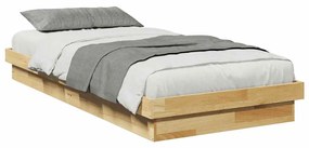 tömör tölgyfa ágykeret matrac nélkül 80x200 cm