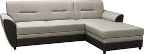 Kinyitható ülőgarnitúra, barna/szürkésbézs taupe, jobbos, SEVARD ROH