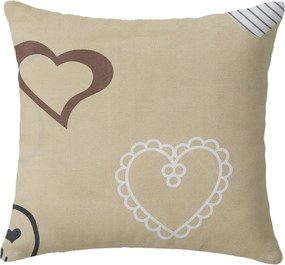 Pamut párnahuzat DEAMON POLY 45x45 cm, bézs