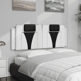 fekete és fehér műbőr fejtámla párna 120 cm