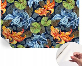 Fotótapéta Fali tapéta Hálószobába és Nappaliba Hal minták 416x254 cm