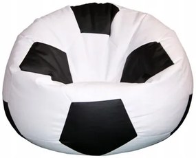 Mini babzsákfotel focilabda fehér fekete színben