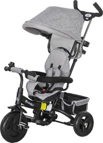 HOMCOM 6 az 1-ben háromkerekű, kormánnyal, eltávolítható napernyővel, egyensúlyozó kerékpár 5 pontos biztonsági övvel, kosárral, pohártartóval, 1-5 év