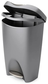 Szürke műanyag pedálos szemetes 50 l Brim – Umbra