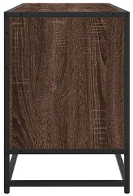 barna tölgy színű szerelt fa és fém TV-szekrény 150x35x41 cm
