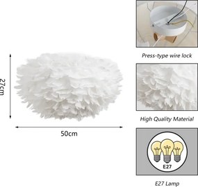 BRILAGI - Mennyezeti lámpatest FEATHER 3xE27/40W/230V átm. 50 cm fehér
