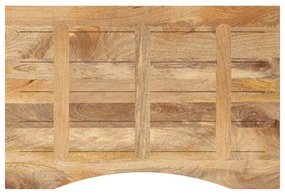 tömör nyers mangófa íves asztallap 100 x 50 x 2,5 cm