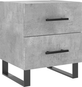 vidaXL betonszürke szerelt fa éjjeliszekrény 40 x 35 x 47,5 cm