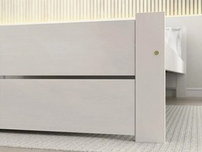 Ágy IKAROS DOUBLE 80 x 200 cm, fehér Ágyrács: Ágyrács nélkül, Matrac: Deluxe 10 cm matrac