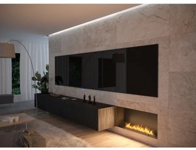 InFire - Beépíthető BIO kandalló 100x45 cm 3kW fekete
