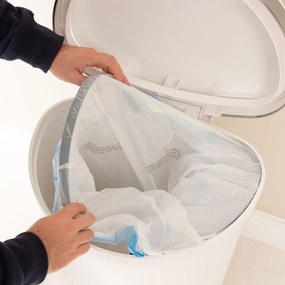 Fehér műanyag pedálos szemetes 50 l Mode – Addis