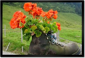 Poszterek keretben 60x40 Virág a csizmában