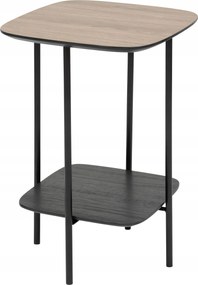 Dohányzóasztal Hodia 40x60 Mdf fekete fa fém nappali stílusos