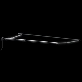Automatikus Behúzható Napellenző LED-del Piros 600x300 cm