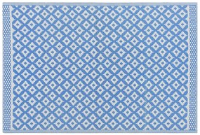 Kék Geometrikus Mintás Kültéri Szőnyeg 160 x 230 cm THANE Beliani