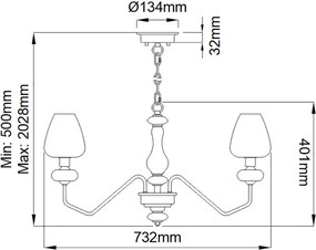 Elstead Lighting ARMAND DL-ARMAND5-AB Csillár 5x40W/E14