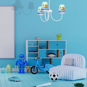 Gyermek csillár rúdon FISH 3xE14/40W/230V