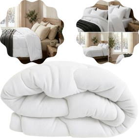Téli paplan 180x200cm Polár Fehér Antiallergén Egész Éves