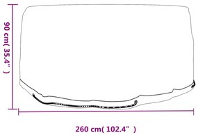 2 db kerek kerti bútorhuzat 10 fűzőlyukkal Ø260 x 90 cm
