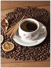 Poszterek 100x135 Csésze és kávébab