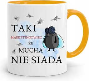 Marketingeseknek Marketing Bögre Sárga Ajándék fényképes nyomtatással