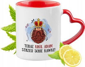 Ádámnak Piros bögre szív alakú füllel Ajándék