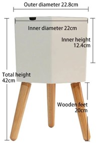 Calla fehér önöntözős virágtartó, ø 22,8 cm - Tomasucci