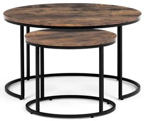 80×80 cm-es dohányzóasztal, MDF, Old Wood tölgy színben. AF-3002 OLW