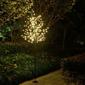 Világító fa – cseresznyevirág 180 cm, 200 fehér LED lámpával (meleg spektrum)