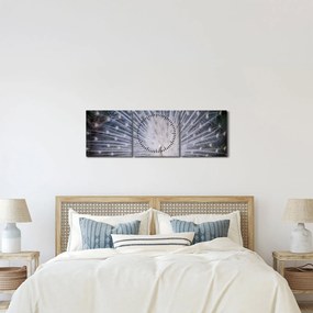 Kép - Fehér páva (órával) (90x30 cm)