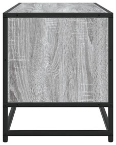 szürke sonoma színű szerelt fa és fém TV-szekrény 80x34,5x40 cm