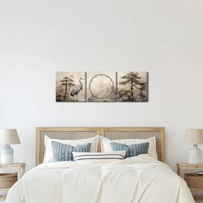 Kép - Rajzfilm tájkép (órával) (90x30 cm)
