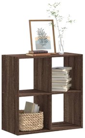 füstös tölgy színű szerelt fa könyvespolc 68,5 x 32 x 68,5 cm