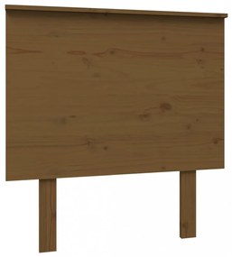 mézbarna tömör fenyőfa ágyfejtámla 79x6x82,5 cm