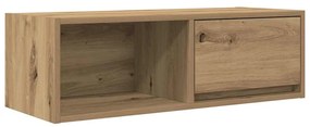 kézműves tölgy színű szerelt fa TV-szekrény 80x31x25,5 cm