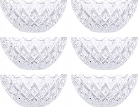 Üveg salátatál mártogatóshoz kis tálka 12 cm 6 db Michele