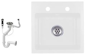 Gránit mosogató EOS Torino + Dugóemelő (fehér)