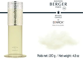 Starck gyertyatartó + gyertya Peau d'Ailleurs/hosszan tartó arc 120g zöld - Maison Berger Paris