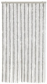 világosszürke és fehér zsenília rovarfüggöny 100x200 cm