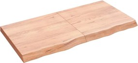 vidaXL világosbarna kezelt tömör tölgyfa asztallap 120x60x(2-6) cm