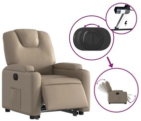 elektromos cappuccino műbőr felállást segítő dönthető fotel