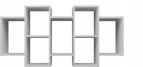 Bilbao 7.0 Akasztós Könyvespolc – Modern Fali Polcok Matt Fehér