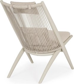 Bézs fém kerti fotel Aloha – Bizzotto