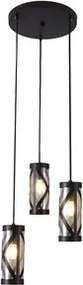 Beltéri függeszték e14 3x40w barna oberon