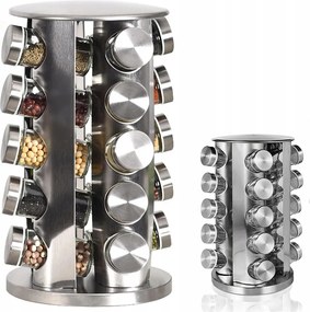 Fűszertartó Állvány Rendszerező Forgó Polc 360 Tartály Matricák