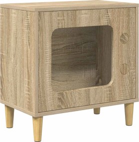 vidaXL Macska Ház Sonoma 51 x 30 x 52 cm Faanyag