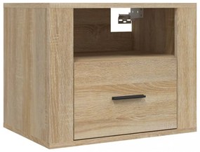 2 db sonoma tölgy falra szerelhető éjjeliszekrény 50x36x40 cm