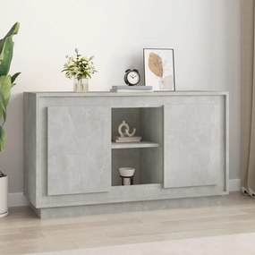 betonszürke szerelt fa tálalószekrény 102x35x60 cm